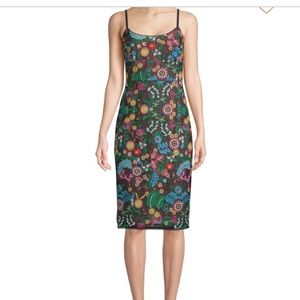 BCBG Embroidered Bustier Sheeth Dress